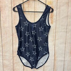 NFL Team Apparel DALLAS COWBOYS Star Patterned bodysuit/ swimsuit women’s Sz M